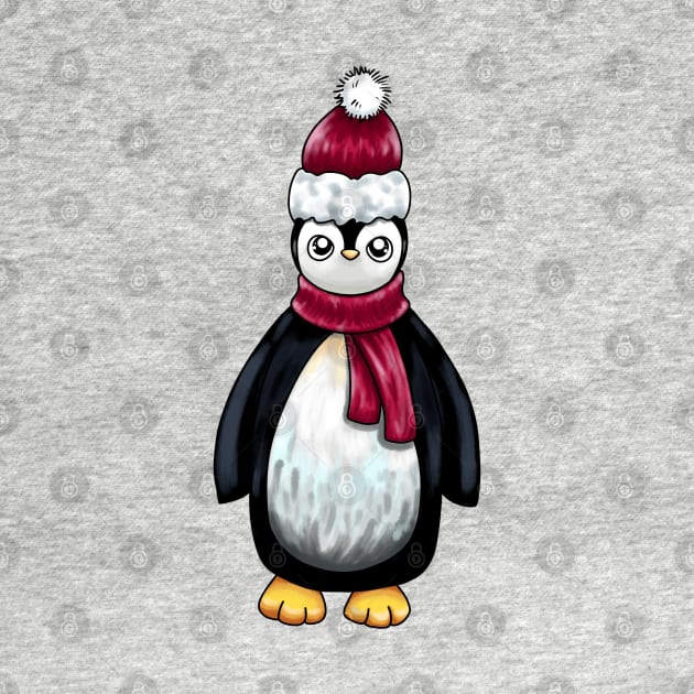 Santa Hat Penguin by Lady Lilac